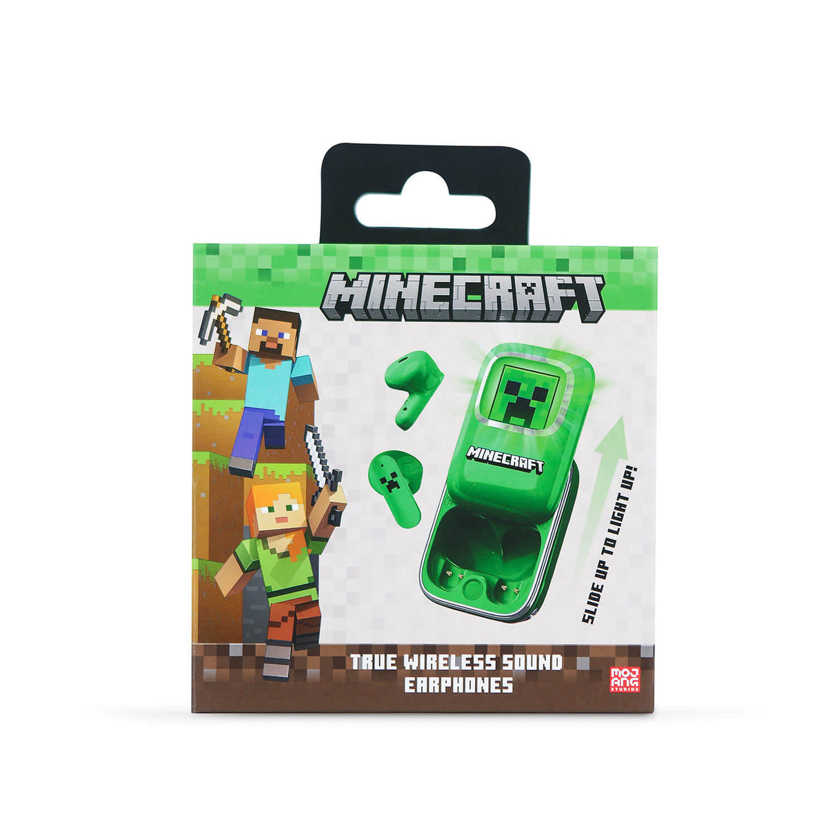 Minecraft Headphone Green In Ear Tws Slide With Led