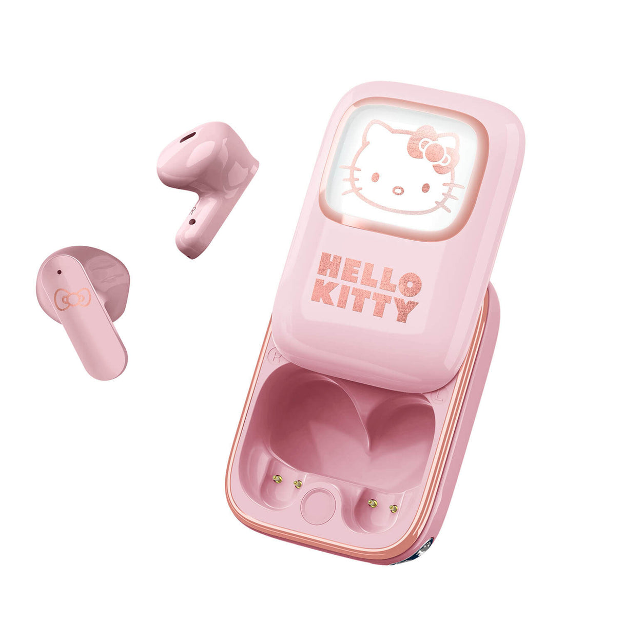 Hello Kitty Headphone Pink In Ear Tws Slide With Led