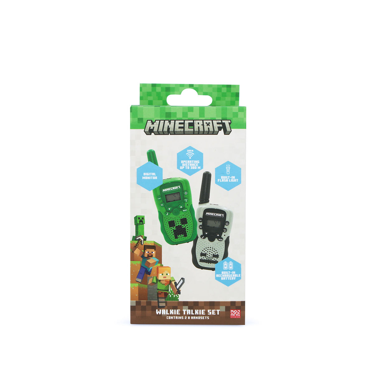 Minecraft Digital Walkie Talkie Up To 1000m Range Lcd