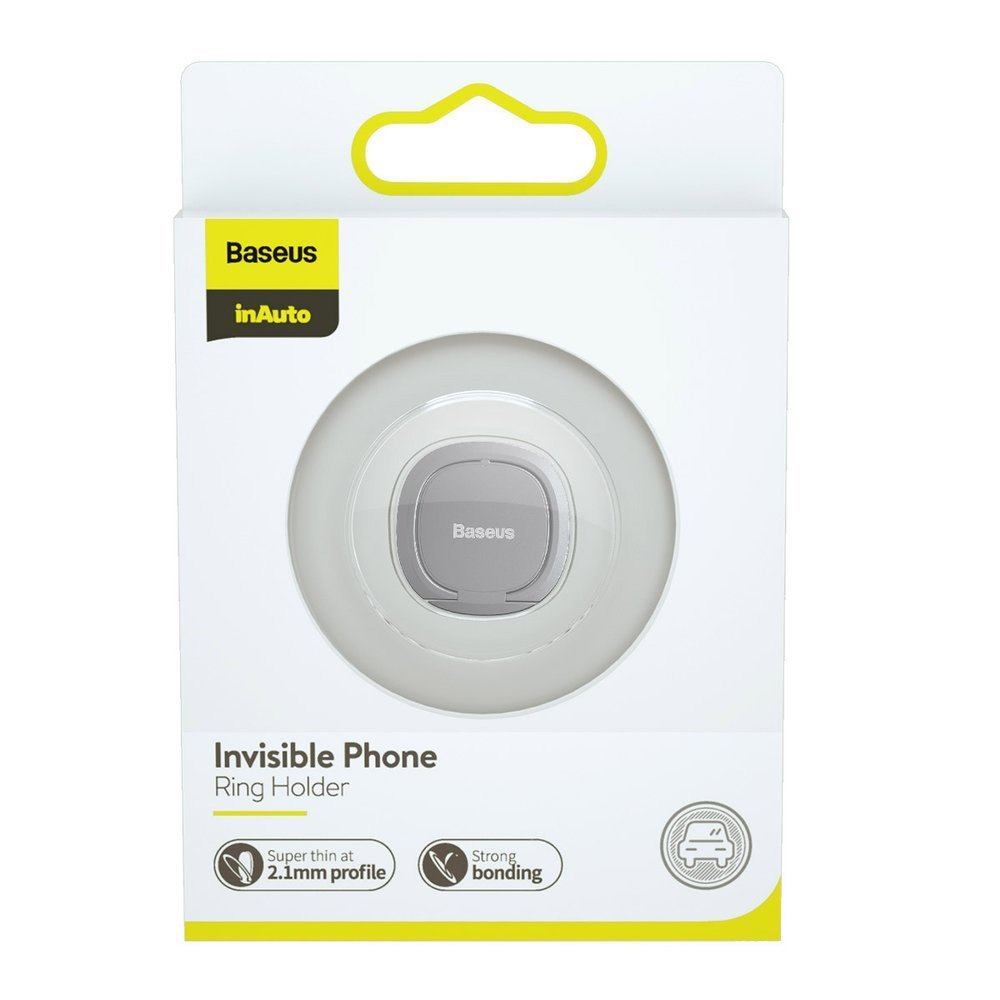 Baseus ultrathin self-adhesive ring holder phone stand silver (SUYB-0S)