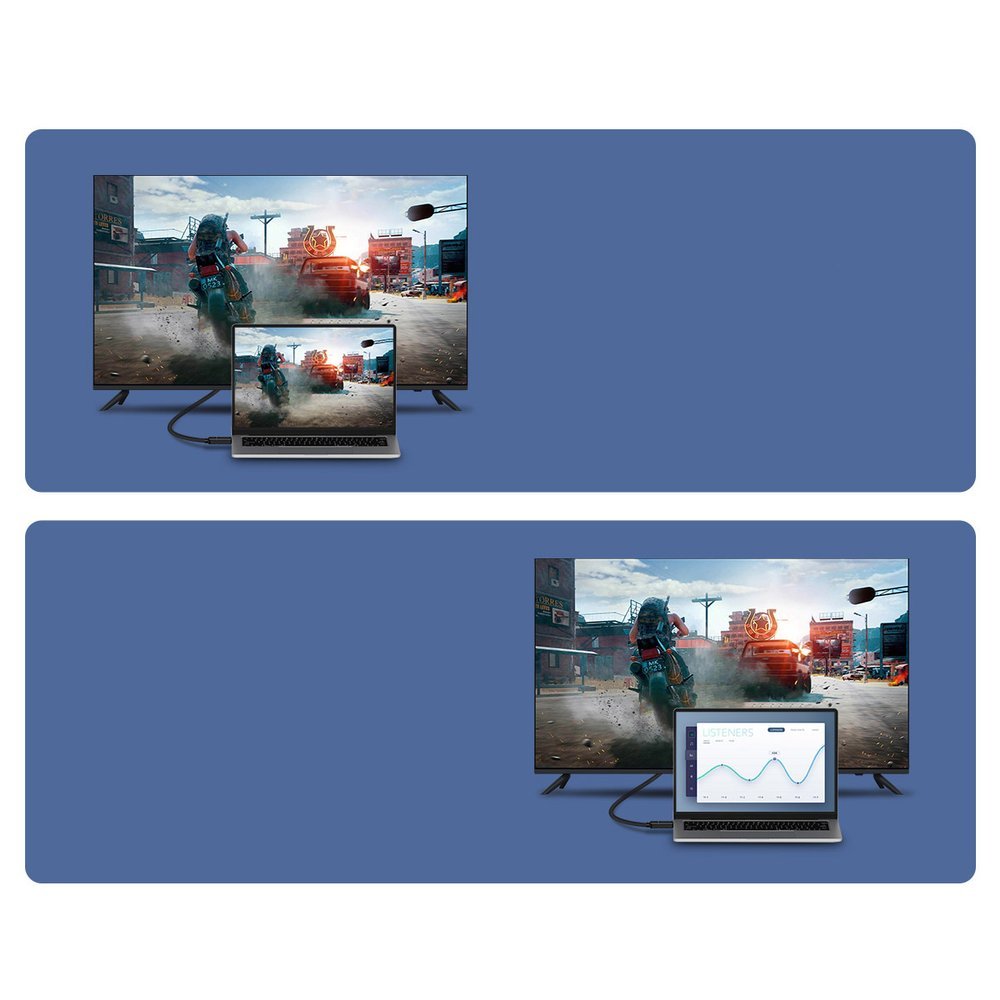 Baseus kabel HDMI 2.0 kabel 4K 60 Hz 3D HDR 18 Gbps 1 m sort (CAKGQ-A01)