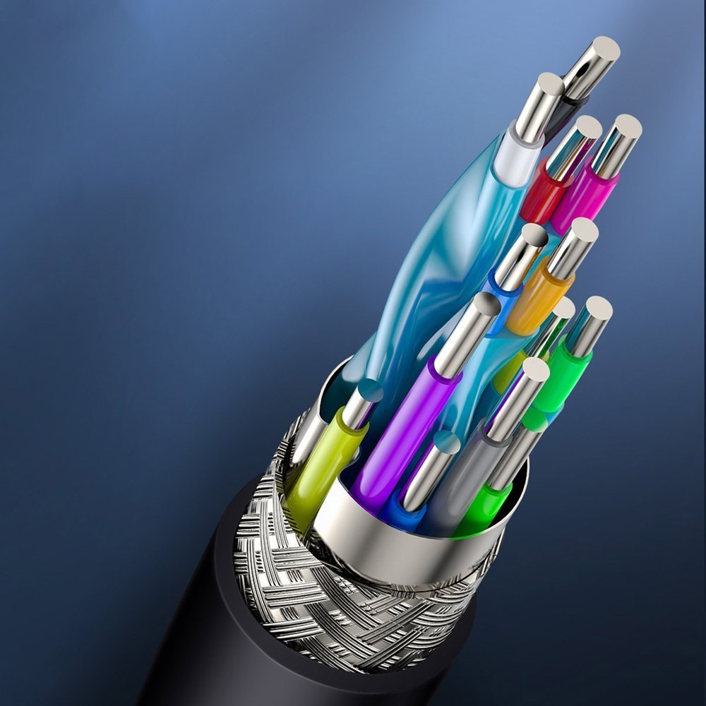 Baseus kabel HDMI 2.0 kabel 4K 60 Hz 3D HDR 18 Gbps 1 m sort (CAKGQ-A01)