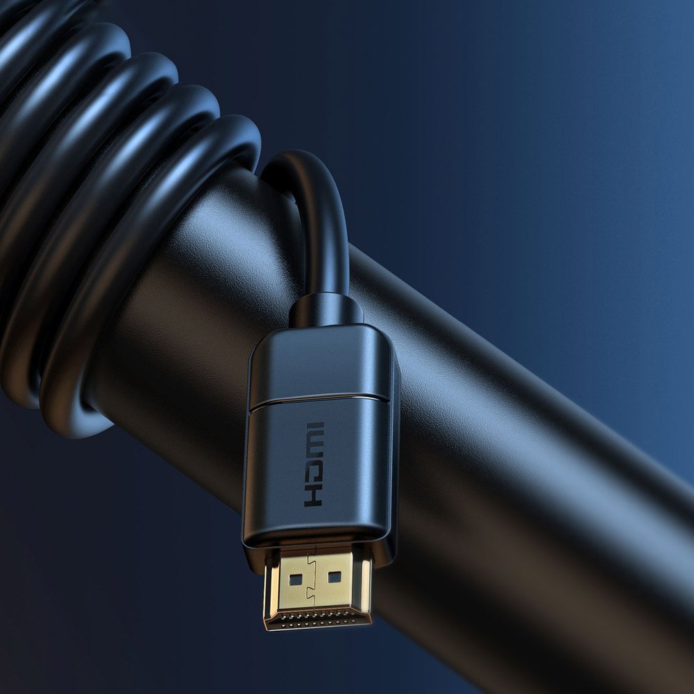 Baseus kabel HDMI 2.0 kabel 4K 60 Hz 3D HDR 18 Gbps 1 m sort (CAKGQ-A01)