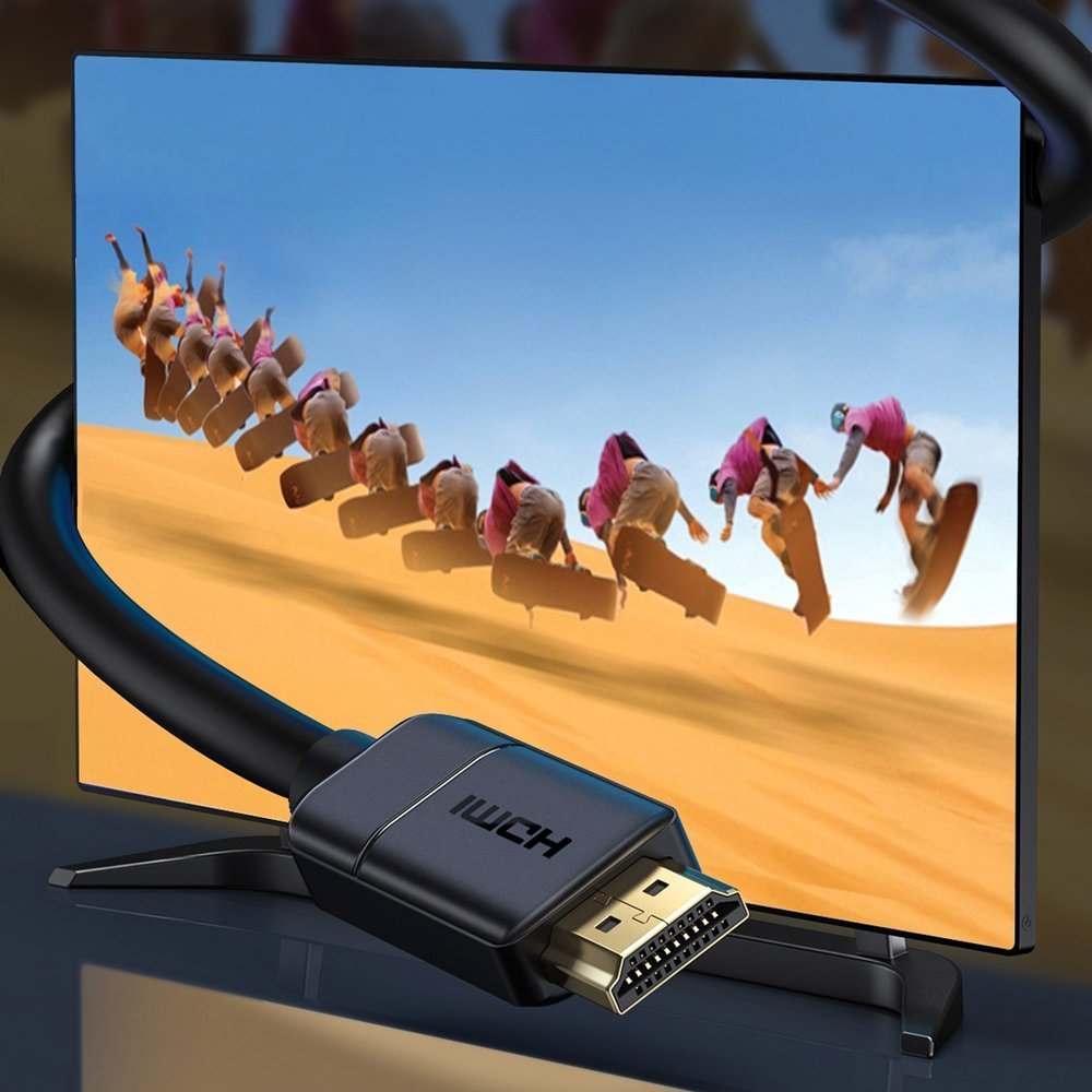 Baseus kabel HDMI 2.0 kabel 4K 60 Hz 3D HDR 18 Gbps 1 m sort (CAKGQ-A01)
