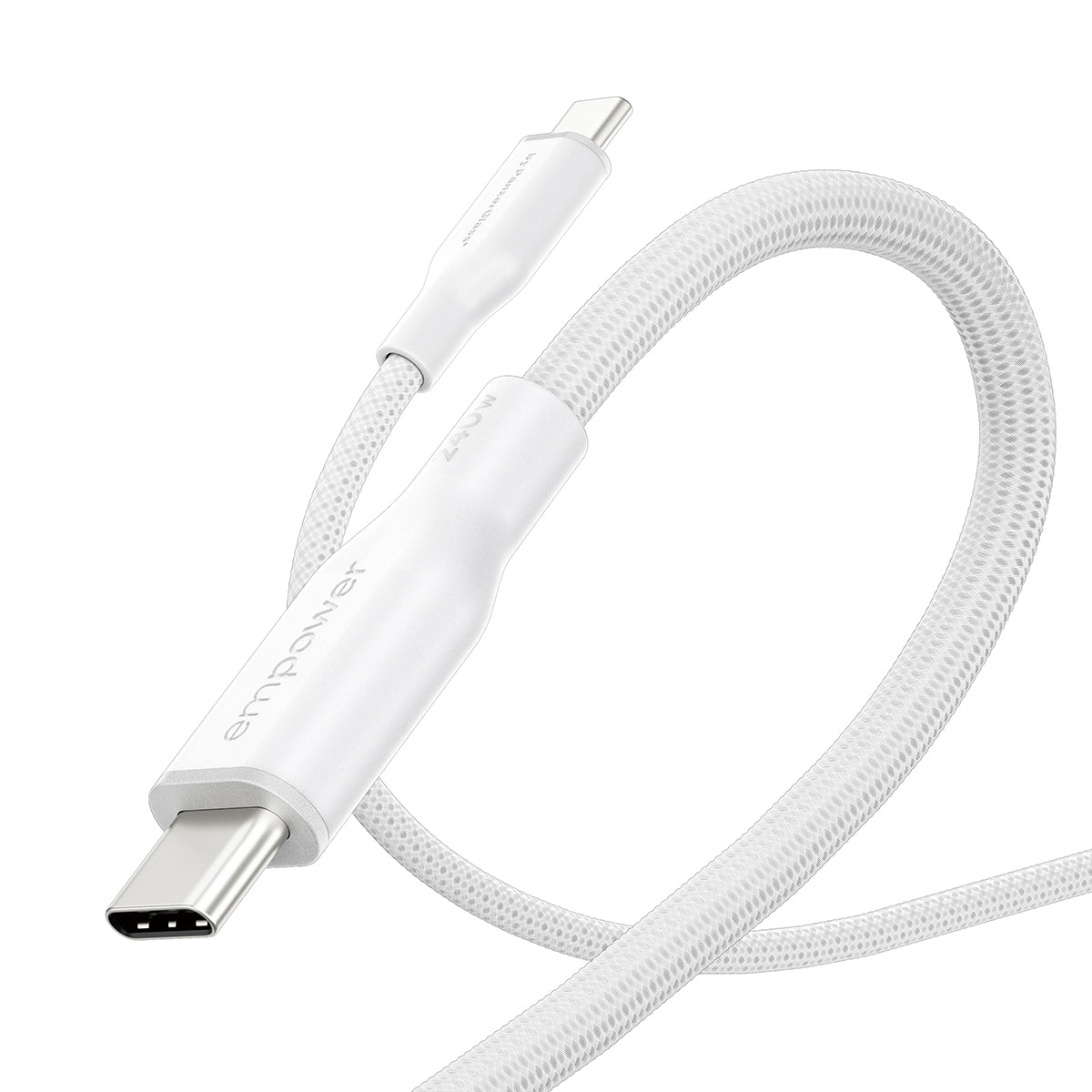 PanzerGlass empower by ® Racing 240W USB-C to USB-C Kabel | USB 2.0 | 1.2M | Silver White