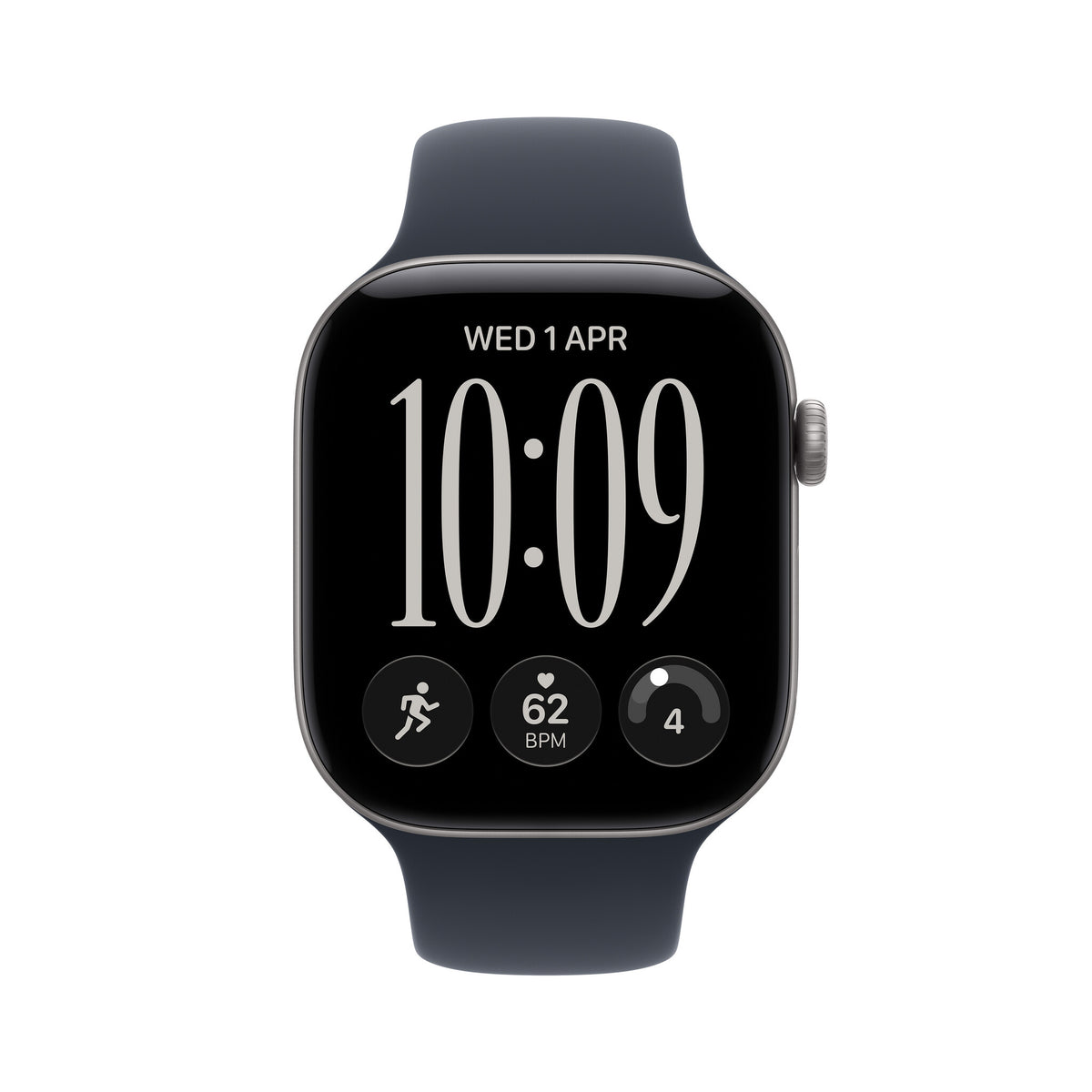 *Apple Watch Series 12 GPS + Cellular 42mm Space Grey Aluminium Case with Navy Blue Sport Band - S/M