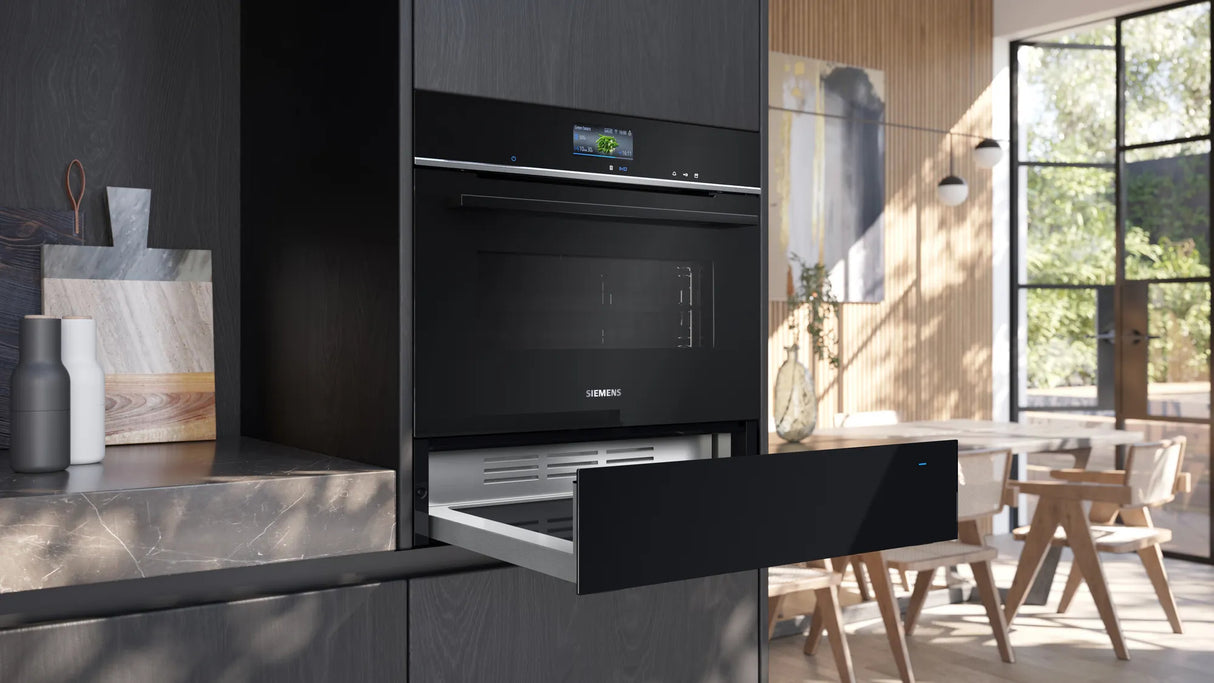 Siemens iQ700 BI710C1B1 varmeskuffe og -skab 20 L 12 kuverter 820 W Rustfrit stål