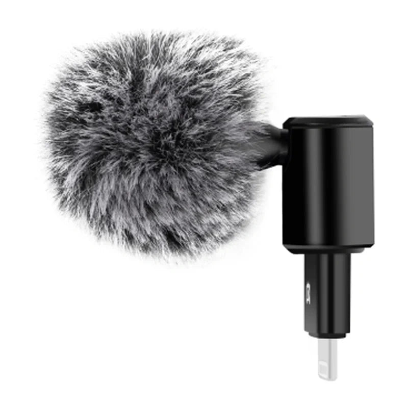 Puluz 8-pin kondensatormikrofon med omnidirectional pickup mønster til mobiltelefoner