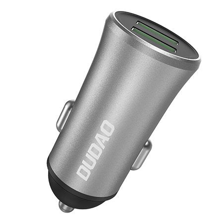 Dudao 3.4A smart bil oplader 2x USB sølv (R6S sølv)