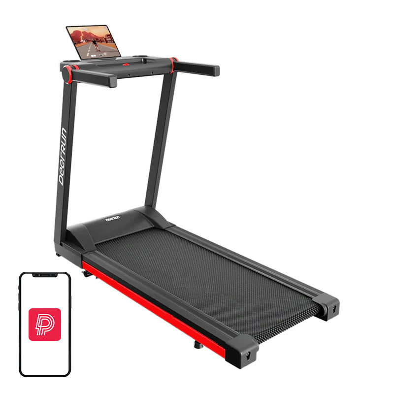 DeerRun A1 Pro Foldbar Elektrisk Løbebånd (Sort og Rød)