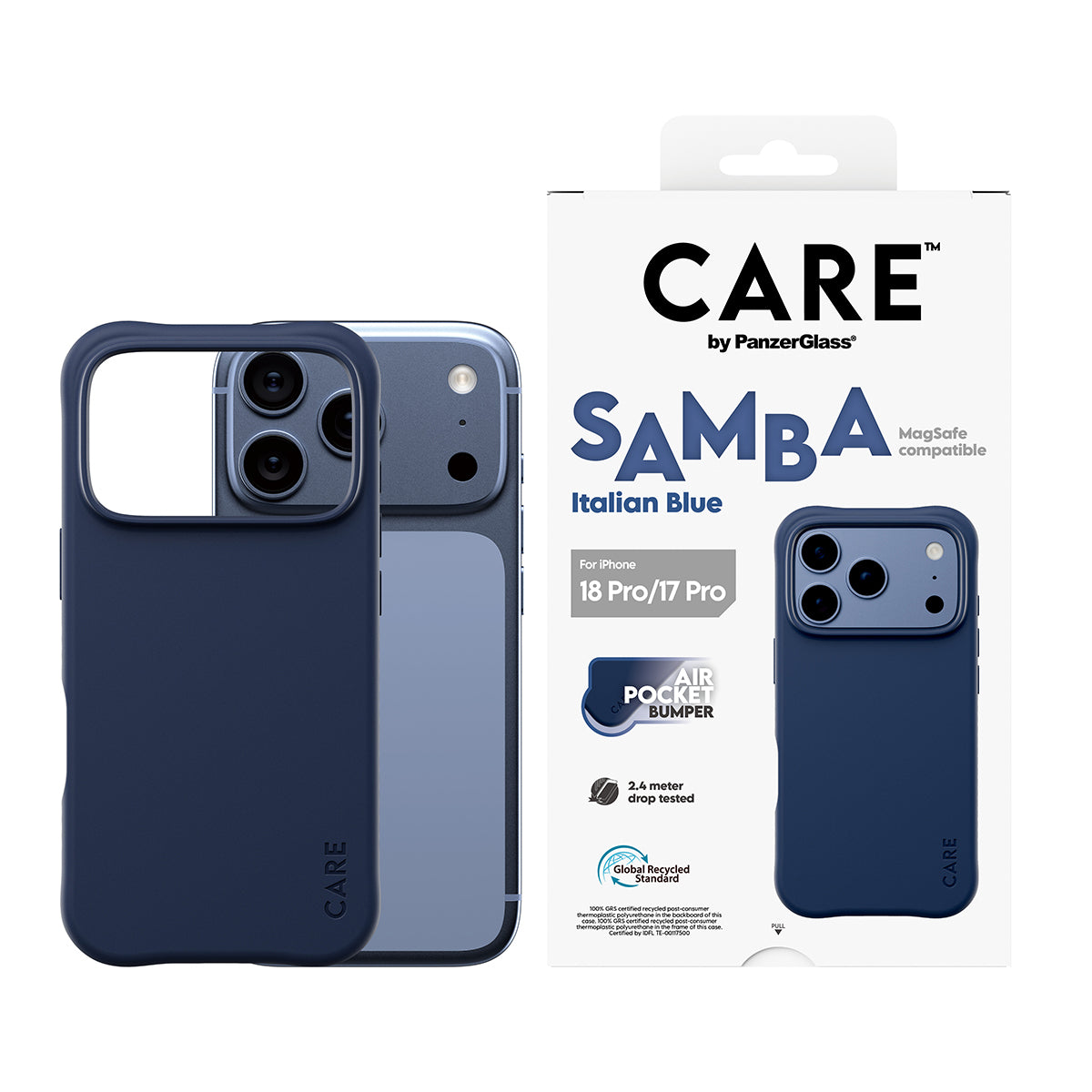 CARE by PanzerGlass Fashionable Case Samba Blue w. MagSafe Apple iPhone 18 Pro