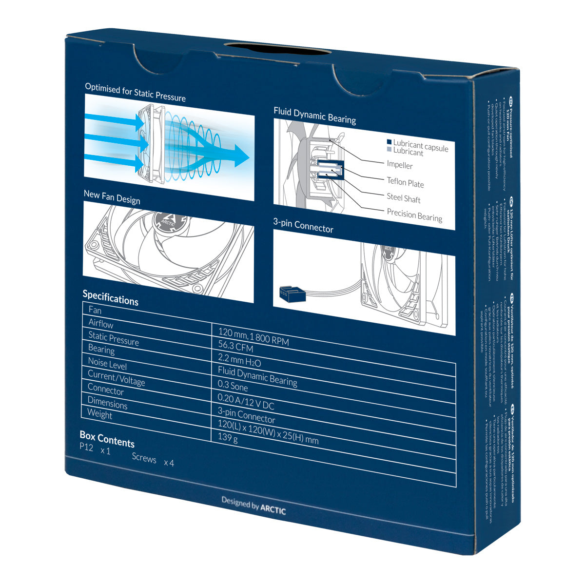 ARCTIC P12 Computerkabinet Ventilator 12 cm Sort