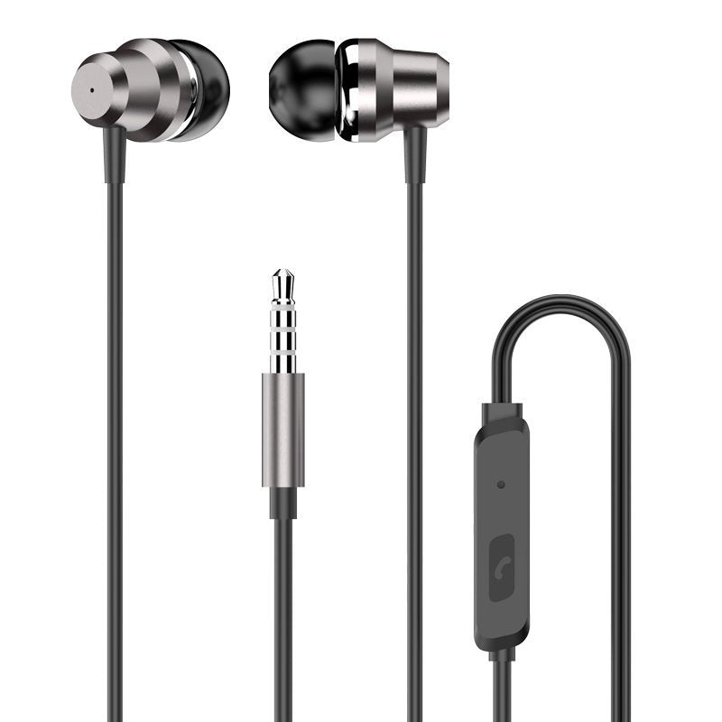 Dudao in-ear headphones headset med fjernbetjening og mikrofon 3,5 mm mini jack silver (X10 Pro silver)