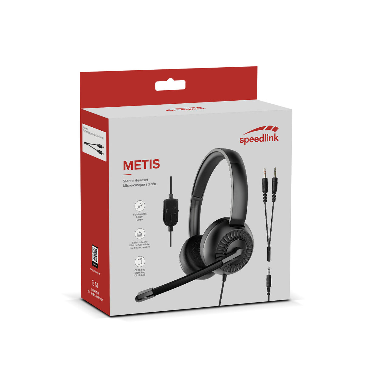 SPEEDLINK METIS Hovedtelefoner Ledningsført Headset Spil Sort