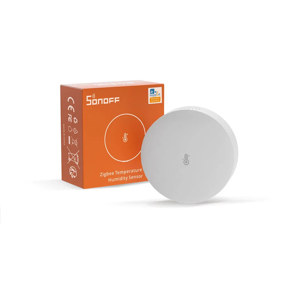 ZigBee Sonoff SNZB-02P smart temperatur- og fugtighedssensor (rund)