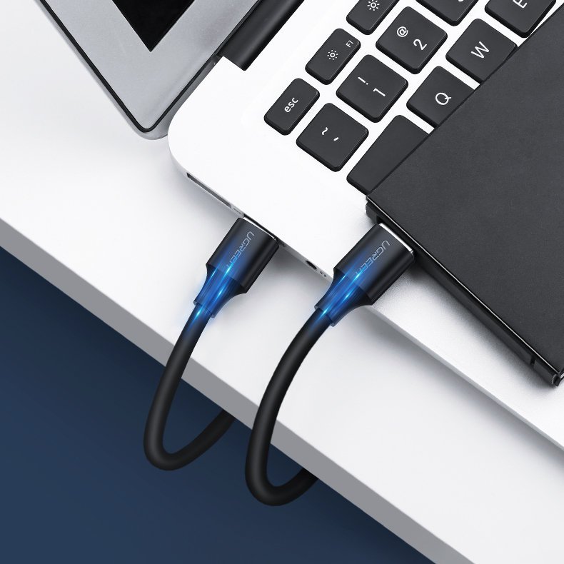 Ugreen kabel USB 2.0 kabel (mand) - USB 2.0 (mand) 1 m sort (US128 10309)