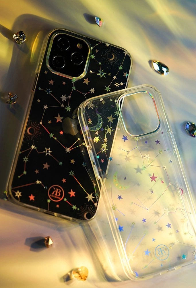 Kingxbar Lucky Series-hylster dekoreret med originale Swarovski-krystaller iPhone 12 mini gennemsigtig (Luck)