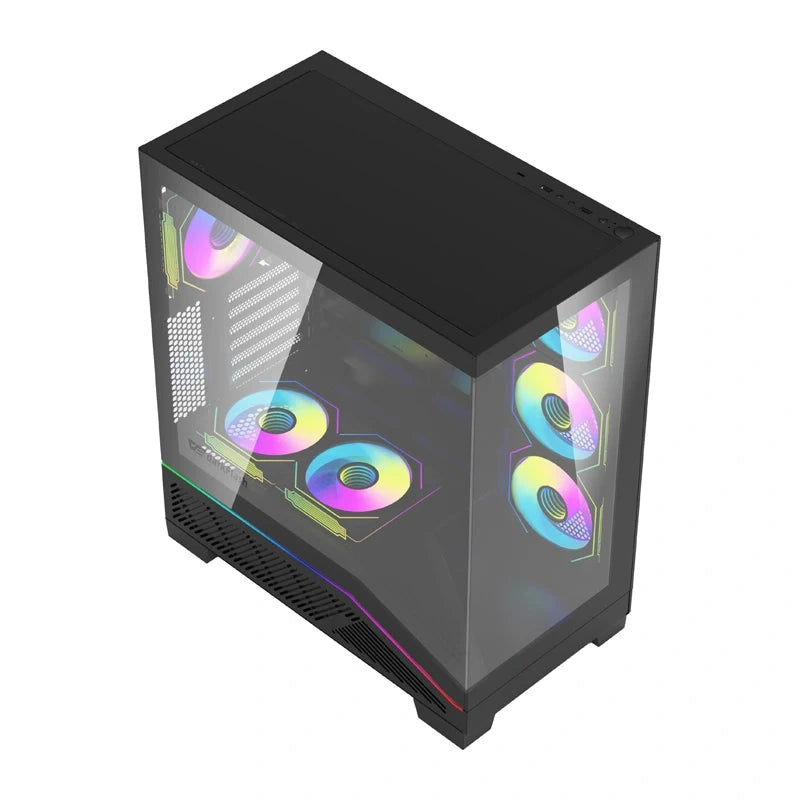 Computerkasse DarkFlash K430 + 6 ventilatorer (sort)