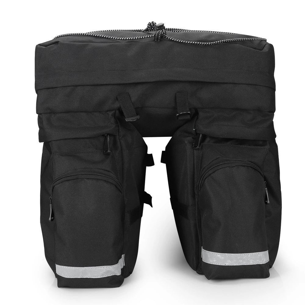 Wozinsky 60L rummelig cykeltaske (regnslag inkluderet) sort (WBB13BK)