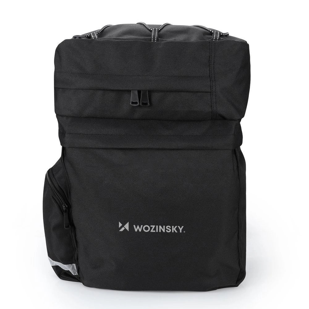 Wozinsky 60L rummelig cykeltaske (regnslag inkluderet) sort (WBB13BK)