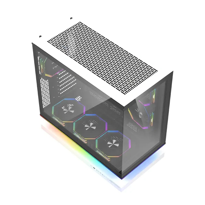 DarkFlash F1 ATX Computer Case + 6 Fans (hvid)