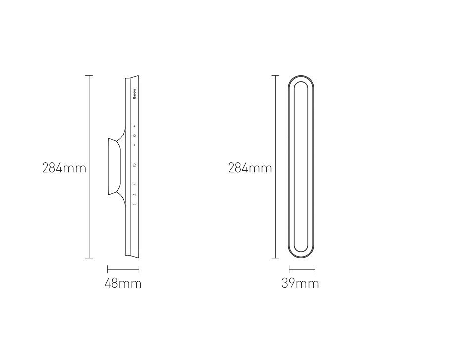 Baseus magnetisk LED-sengelampe lampe til hjemme køkken rum hvid (DGXC-02)
