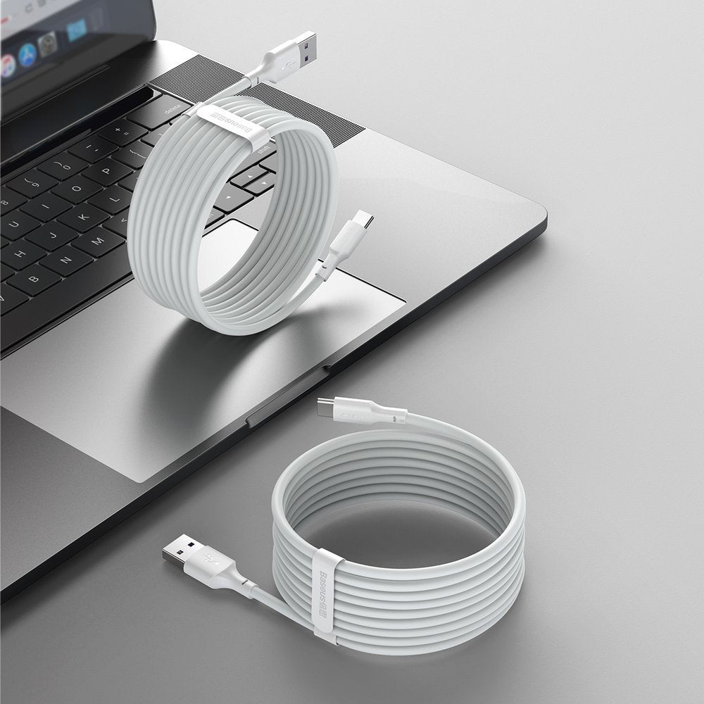 Baseus 2x USB-A - USB Type C kabel hurtig opladning Hurtig opladning 40 W 5 A 1,5 m - hvid (TZCATZJ-02)