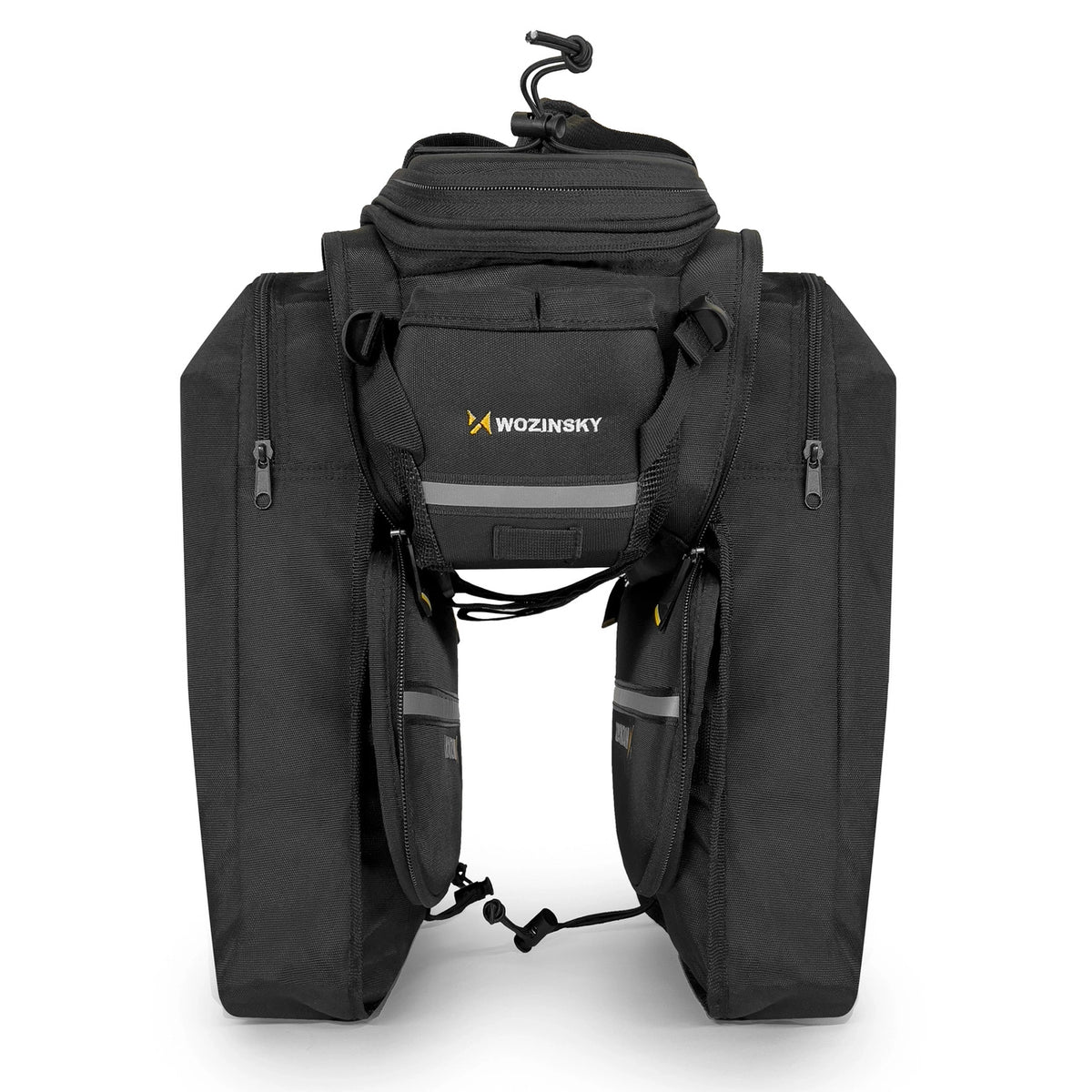 Wozinsky stor cykelstativtaske 35l + regnslag sort (WBB19BK)