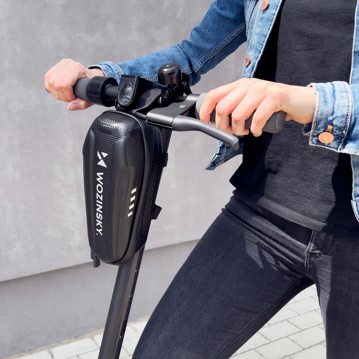 Wozinsky vandtæt scooter styresæk 2l styresæk sort (WSB3BK)