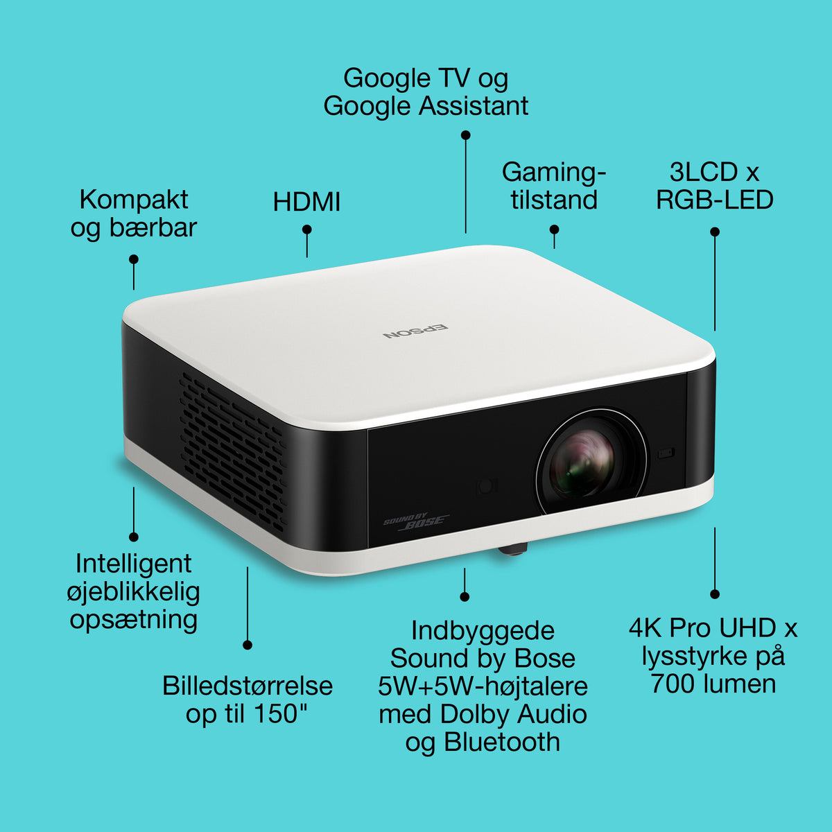 Epson Lifestudio Pop — EF-61W Diamanthvid