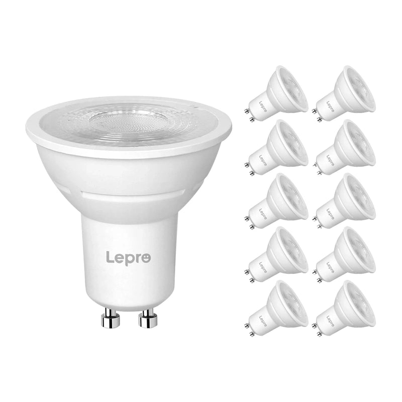 LEPRO 200084-WW-EU-10 GU10 Dimmerbar LED-pære, 4,5 W, 345 lm, 2700K, 38°, 10-pakke