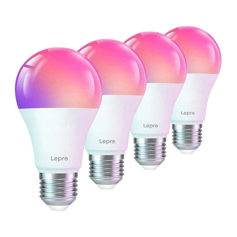 LEPRO B1-EU-4 E27 Wi-Fi LED-pærer, 4-pakke