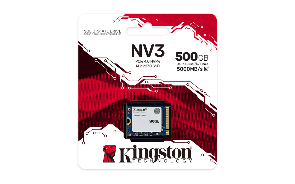 Kingston Technology NV3 500GB M.2 PCI Express 4.0 (NVMe)