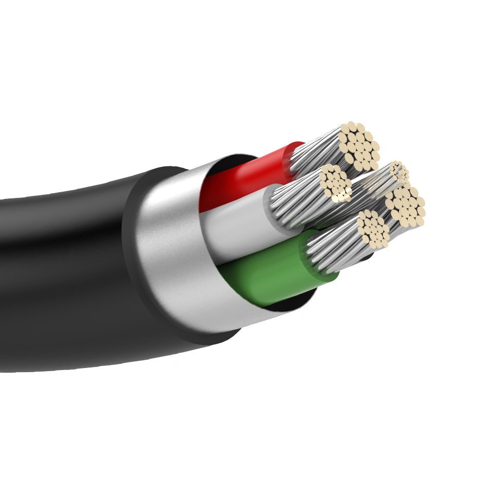Grøn USB-kabel - mini USB-kabel 480 Mbps 3 m sort (US132 10386)