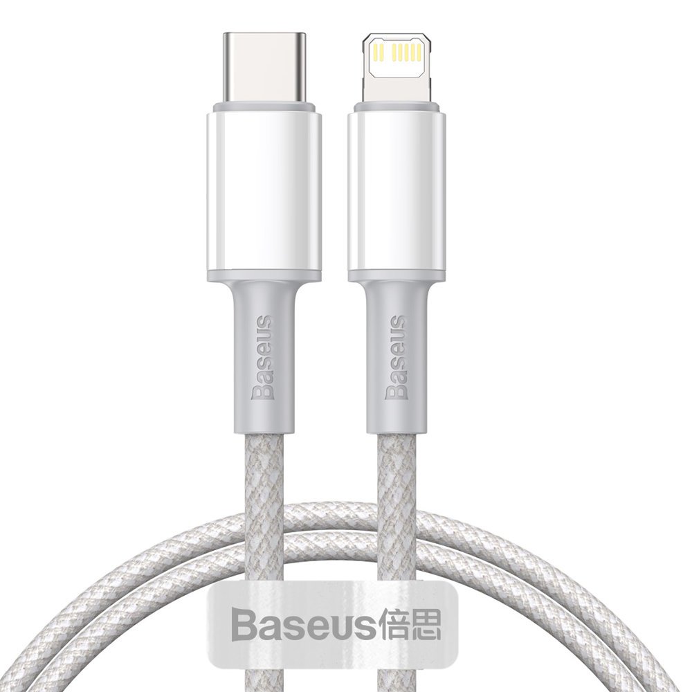 Baseus CATLGD-02 Lightning - USB-C PD kabel 20W 480Mb/s 1m - hvid