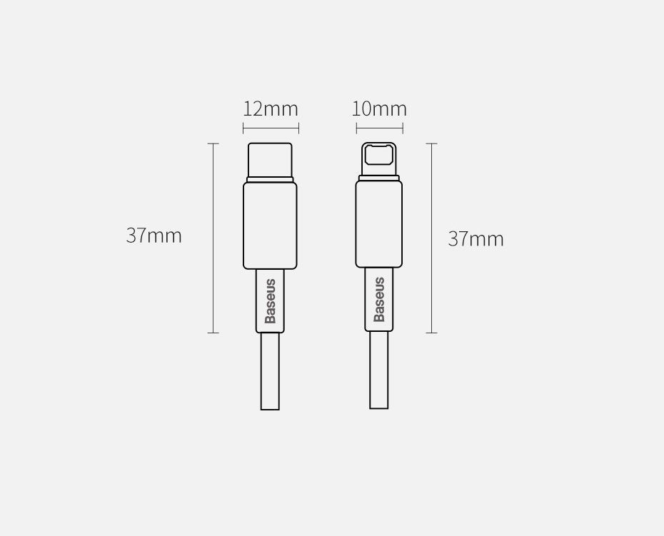 Baseus CATLWJ-01 Lightning - USB-C PD cable 20W 480Mb/s 1m - black
