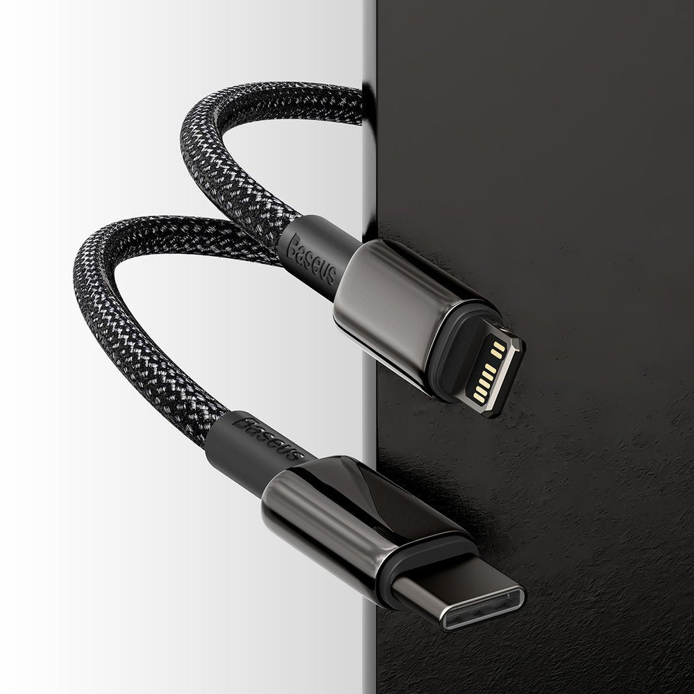 Baseus CATLWJ-A01 Lightning - USB-C PD 20W 480Mb/s 2m kabel - sort