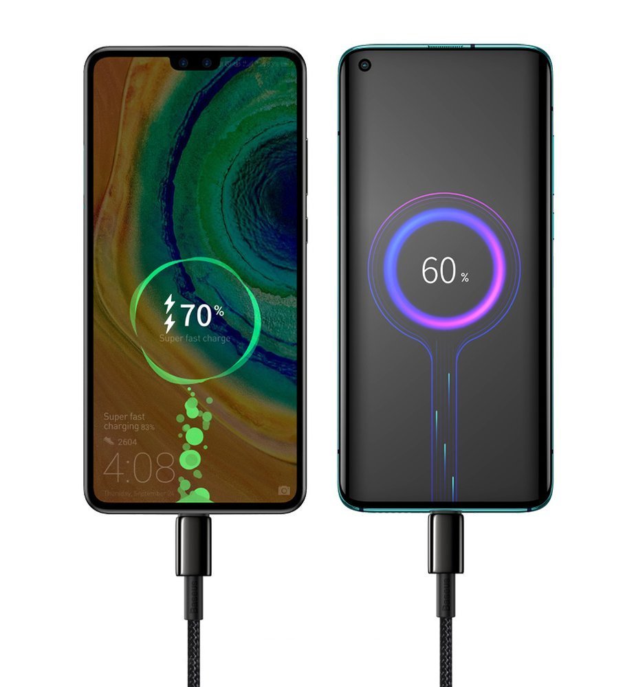 Baseus CATWJ-A01 USB-C - USB-C PD QC kabel 100W 5A 480Mb/s 2m - sort