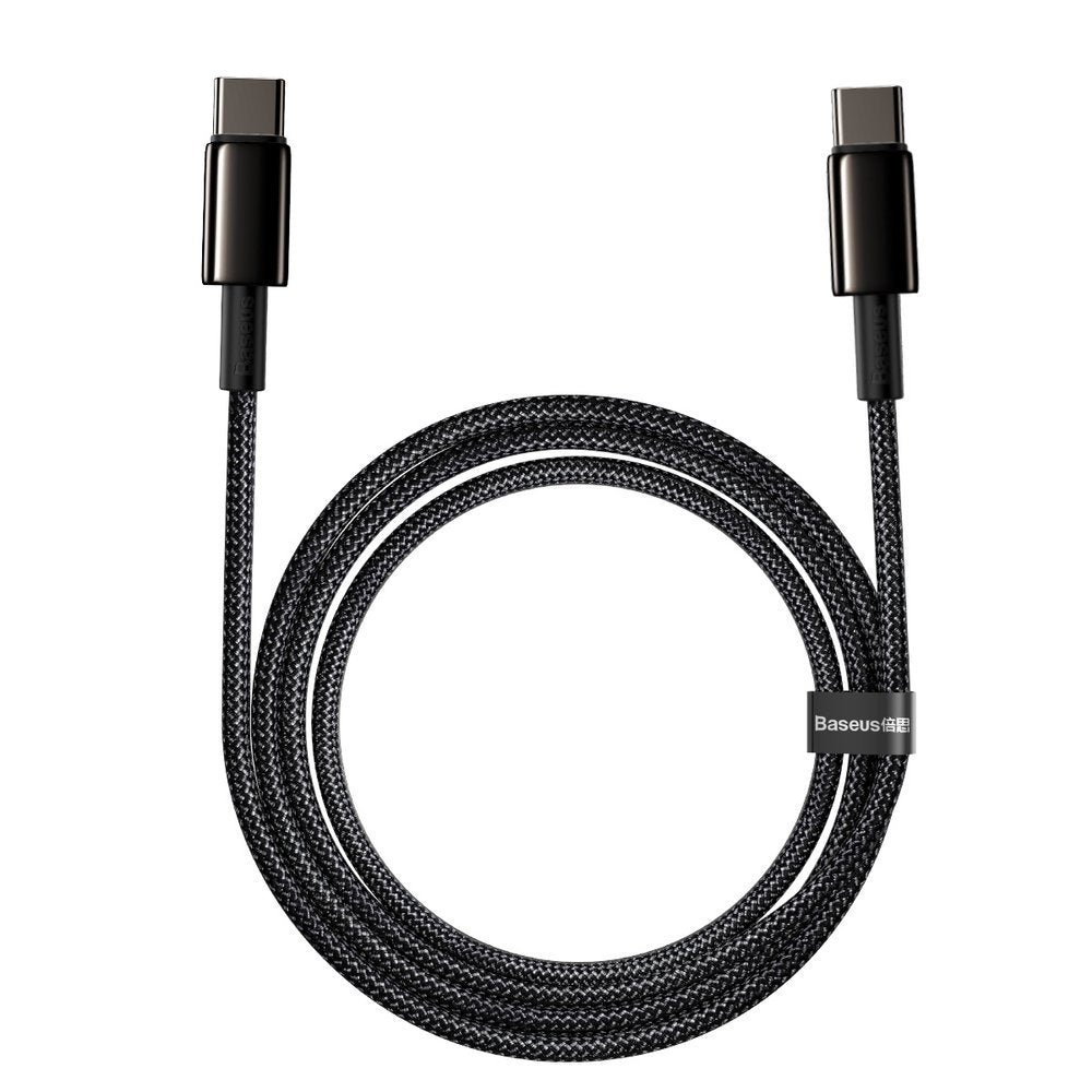 Baseus CATWJ-A01 USB-C - USB-C PD QC kabel 100W 5A 480Mb/s 2m - sort
