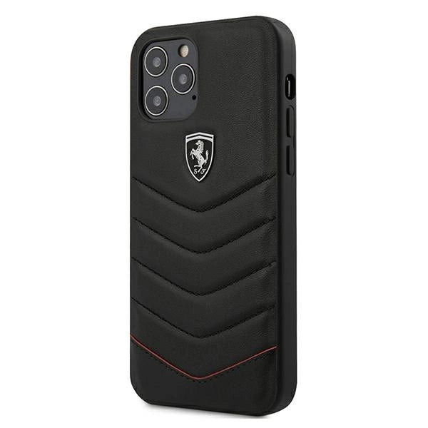 Ferrari FEHQUHCP12LBK iPhone 12 Pro Max 6.7" sort/sort hardcase Off Track Quilted