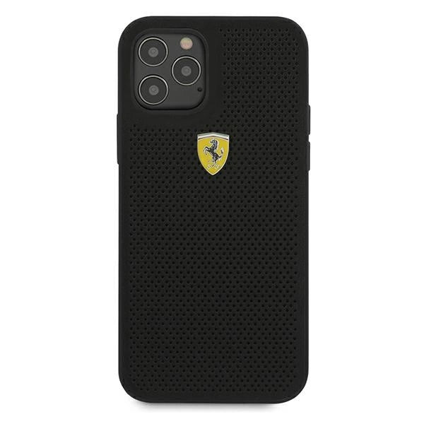 Ferrari FESPEHCP12LBK iPhone 12 Pro Max 6.7" sort/sort hårdkasse på sporet perforeret