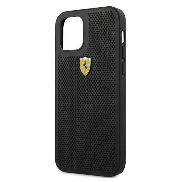 Ferrari FESPEHCP12LBK iPhone 12 Pro Max 6.7" sort/sort hårdkasse på sporet perforeret