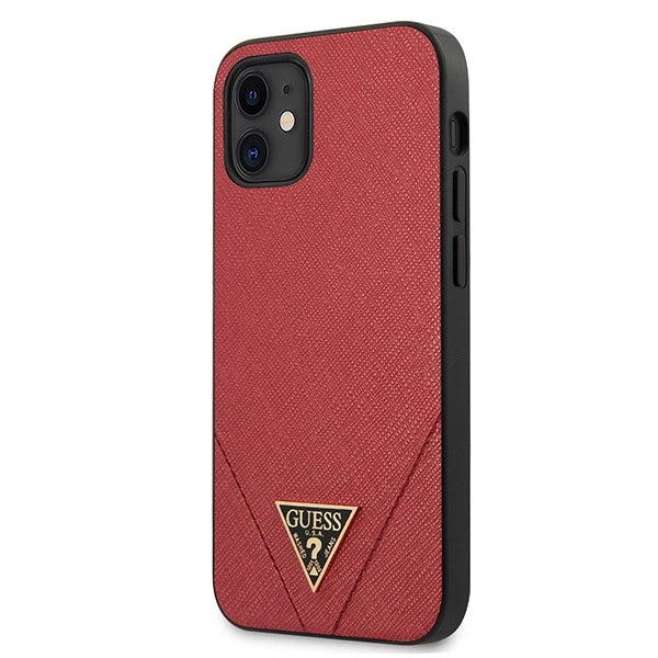 Guess GUHCP12SVSATMLRE iPhone 12 mini 5.4" rød/rød hardcase Saffiano