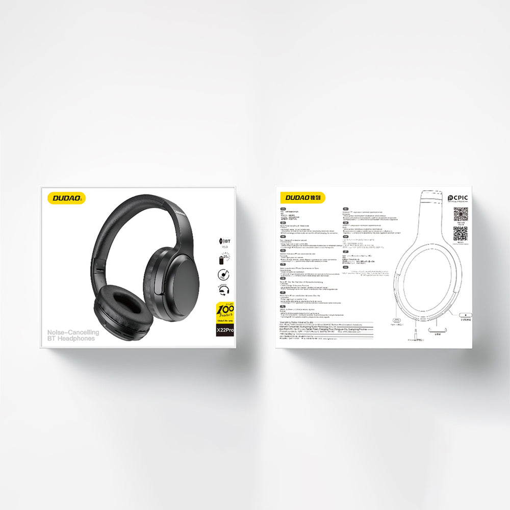 Dudao X22Pro trådløse Bluetooth 5.3 hovedtelefoner - sort
