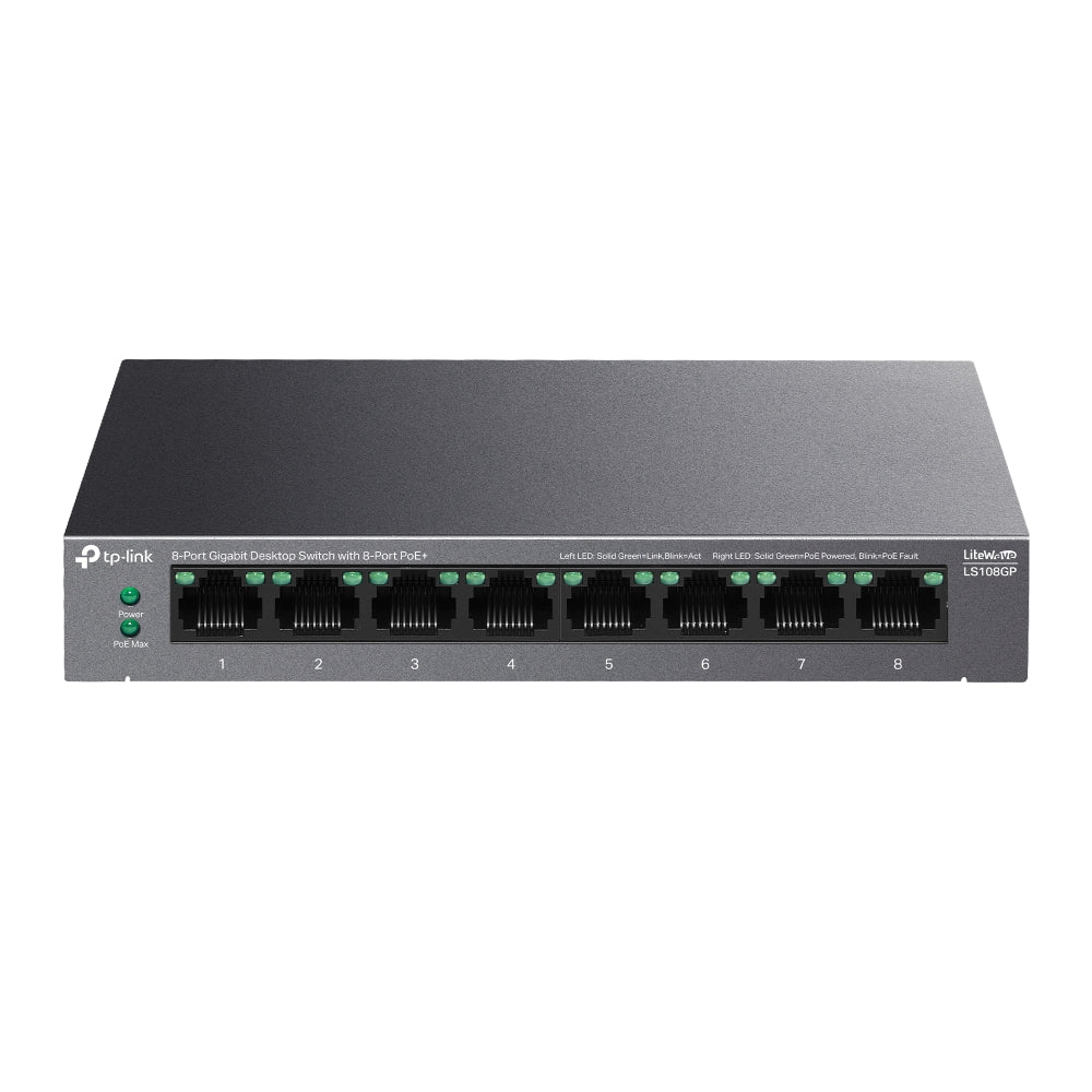 TP-Link LiteWave LS108GP V1 Switch 8-porte Gigabit Ethernet PoE+
