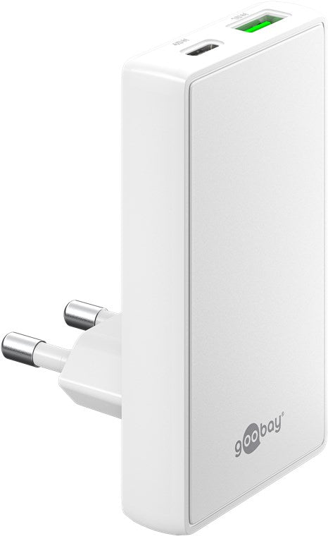 Goobay USB-C 45Watt GaN Adapter 1xUSB-C + 1xUSB-A Hvid