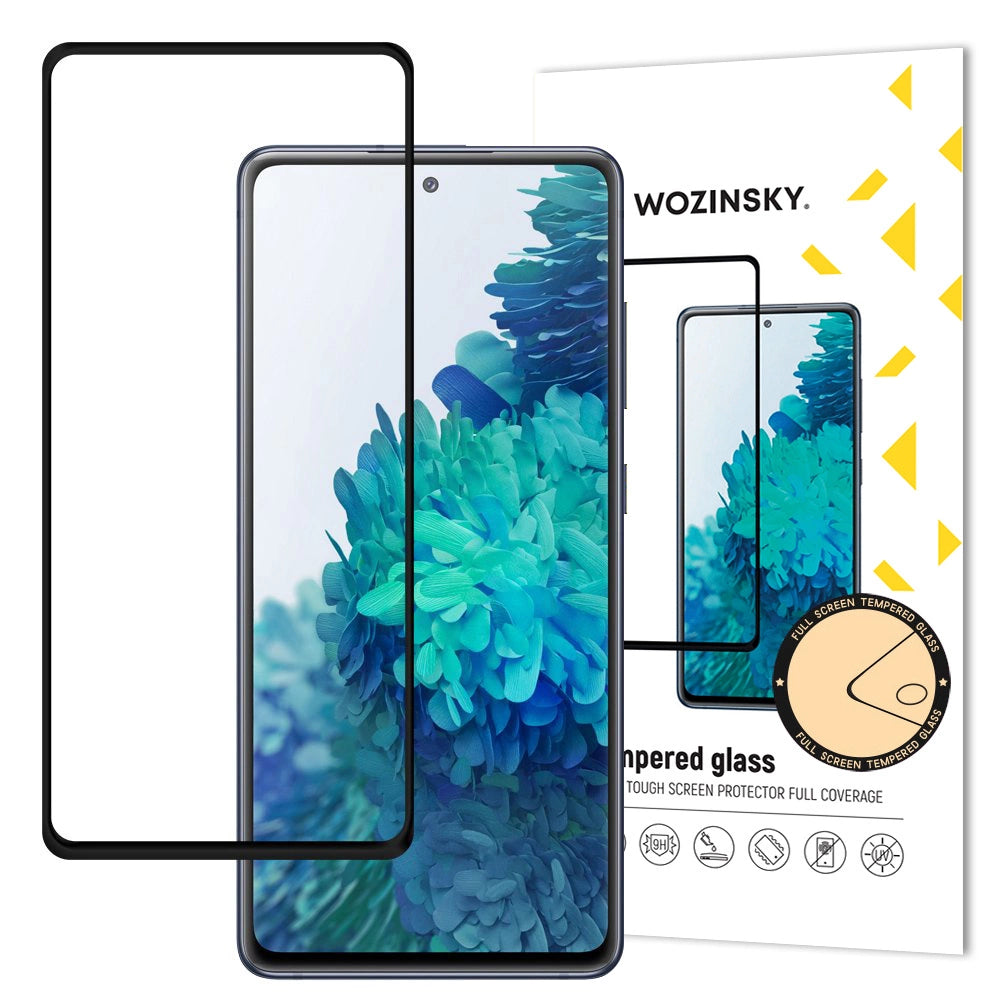 Wozinsky Temperet Glas Full Glue Super Tough Screen Protector Full Covered med Frame Case Friendly til Samsung Galaxy S20 FE sort