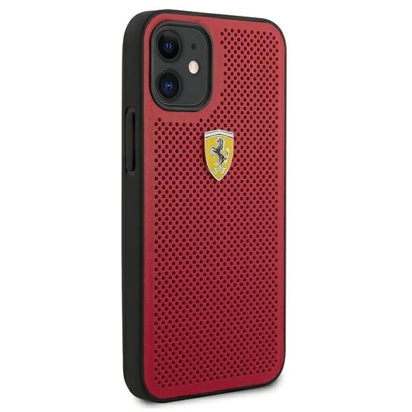 Ferrari FESPEHCP12SRE iPhone 12 mini 5.4" rød/rød hardcase On Track Perforeret