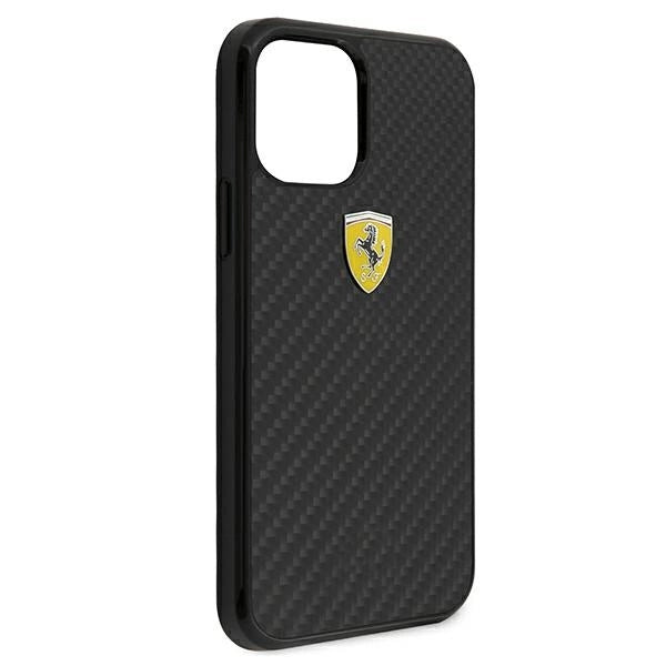 Ferrari FERCAHCP12SBK iPhone 12 mini 5.4" sort/sort hardcase On Track Real Carbon