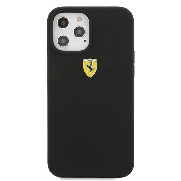 Ferrari FESSIHCP12LBK iPhone 12 Pro Max 6.7" sort/sort hardcase On Track Silicone